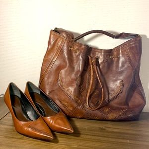Cole Haan gently used Leather Hobo Bag and shoes size 8.5
